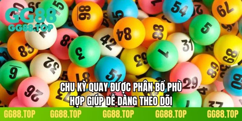 Chu kỳ quay được phân bổ phù hợp giúp dễ dàng theo dõi